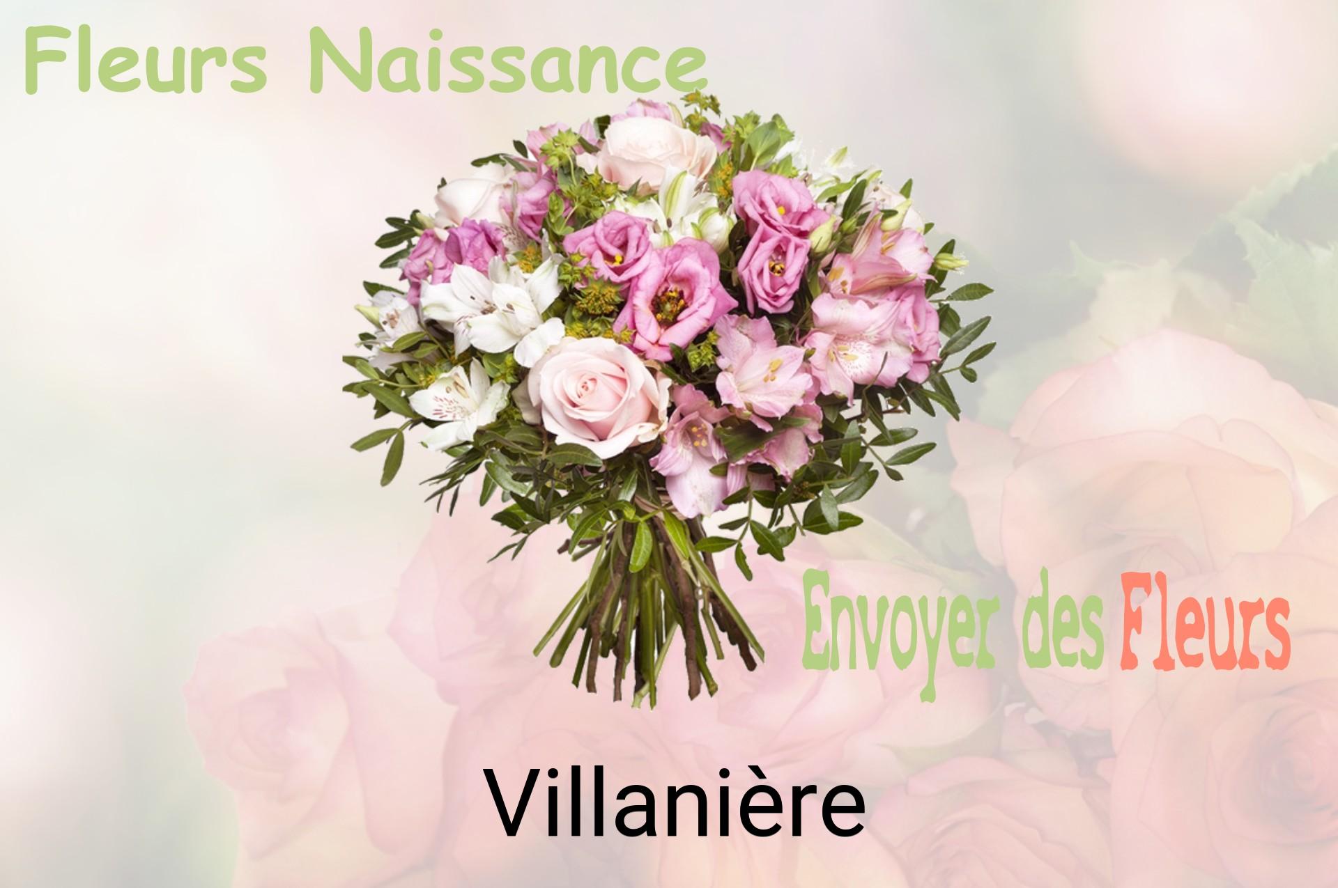 Bouquet de fleurs de naissance livré à Villanière